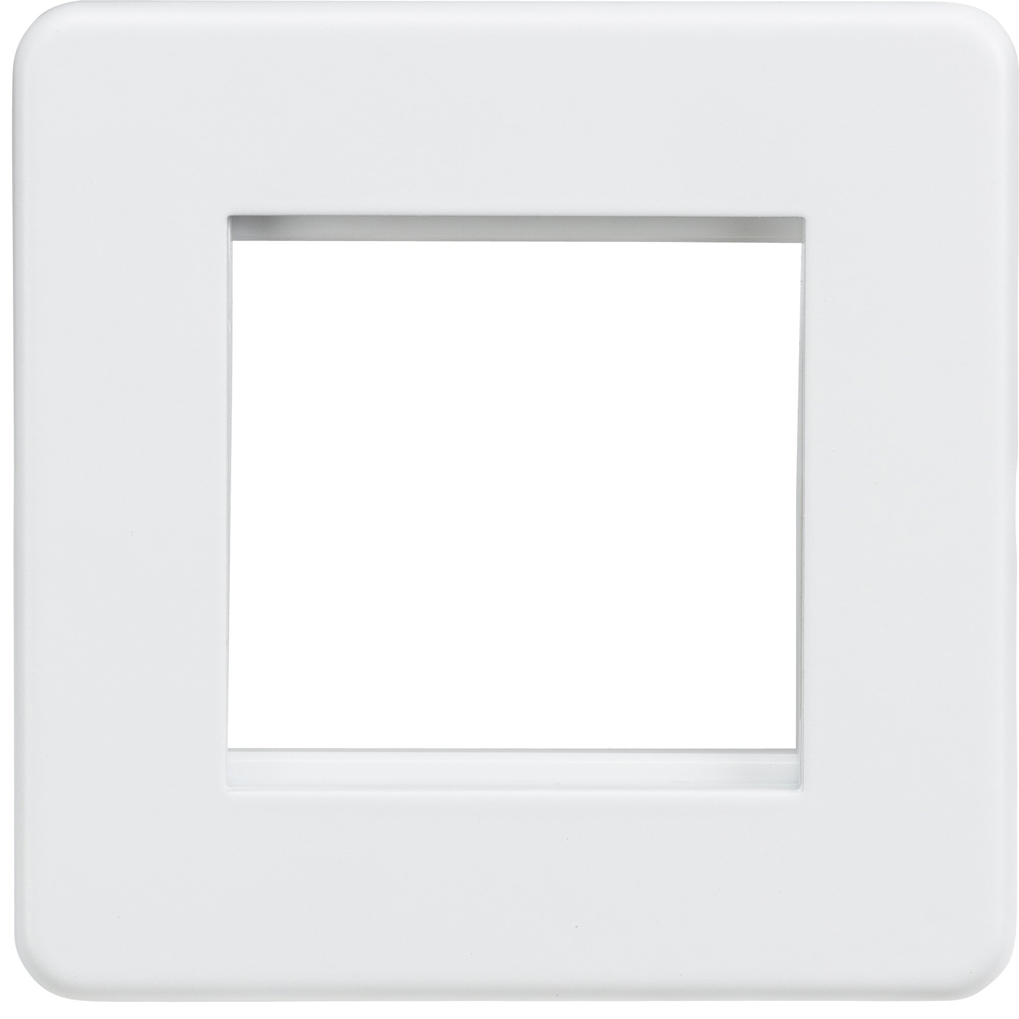 Knightsbridge SF2GMW Screw Less 2G Modular Faceplate, White