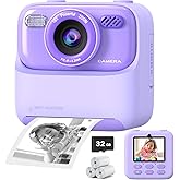 Kids Instant Digital Cameras for Boys and Girls, 1080P HD Dual-Lens Selfie Digital Camera with Print Paper & 32G Card, Christmas Birthday Gifts Toys for Toddler and Teenagers Age 3-16 Years Old