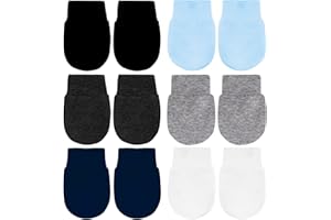 toresper No Scratch Baby Mittens Newborn Infant Toddler Mittens Soft Elastic Wrist Gloves Mitten for 0-6 Months Boys Girls
