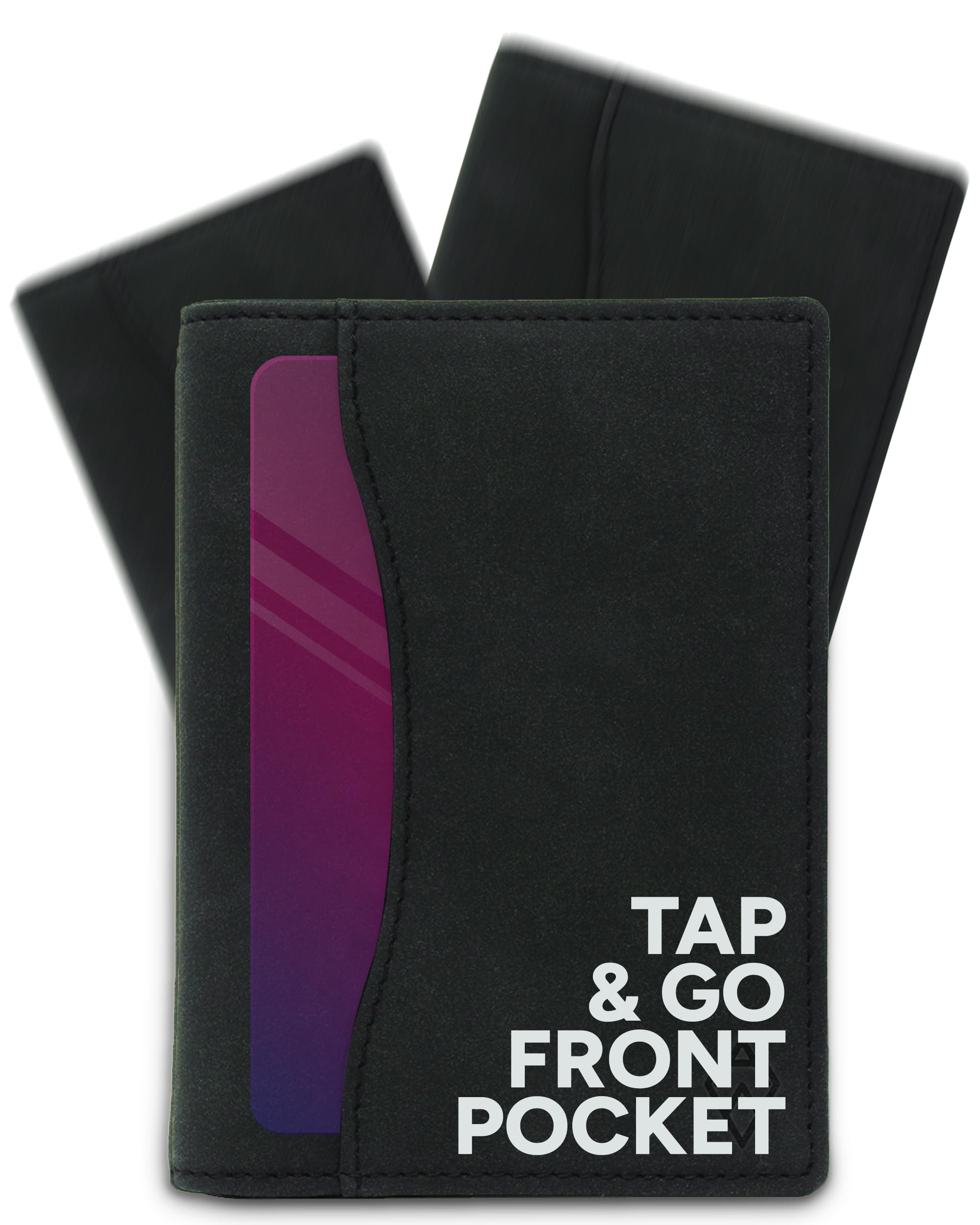 AKIELO RFID Blocking Mens Wallet with Pull Tab and Gift Box – Stylish 'Tap N Go' Bifold Card Wallet – Credit Card Holder Wallets for Men (Oscar - Black Edition)