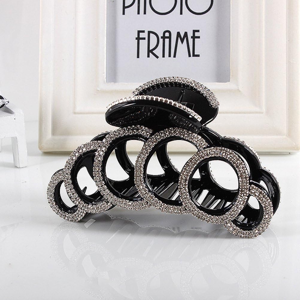 FRCOLOR Large Rhinestone Hair Claw Clips for Women Non-Slip Resin Jaw Clips for Thick Hair Elegant Accessories for Daily Use and Styling - Image 3