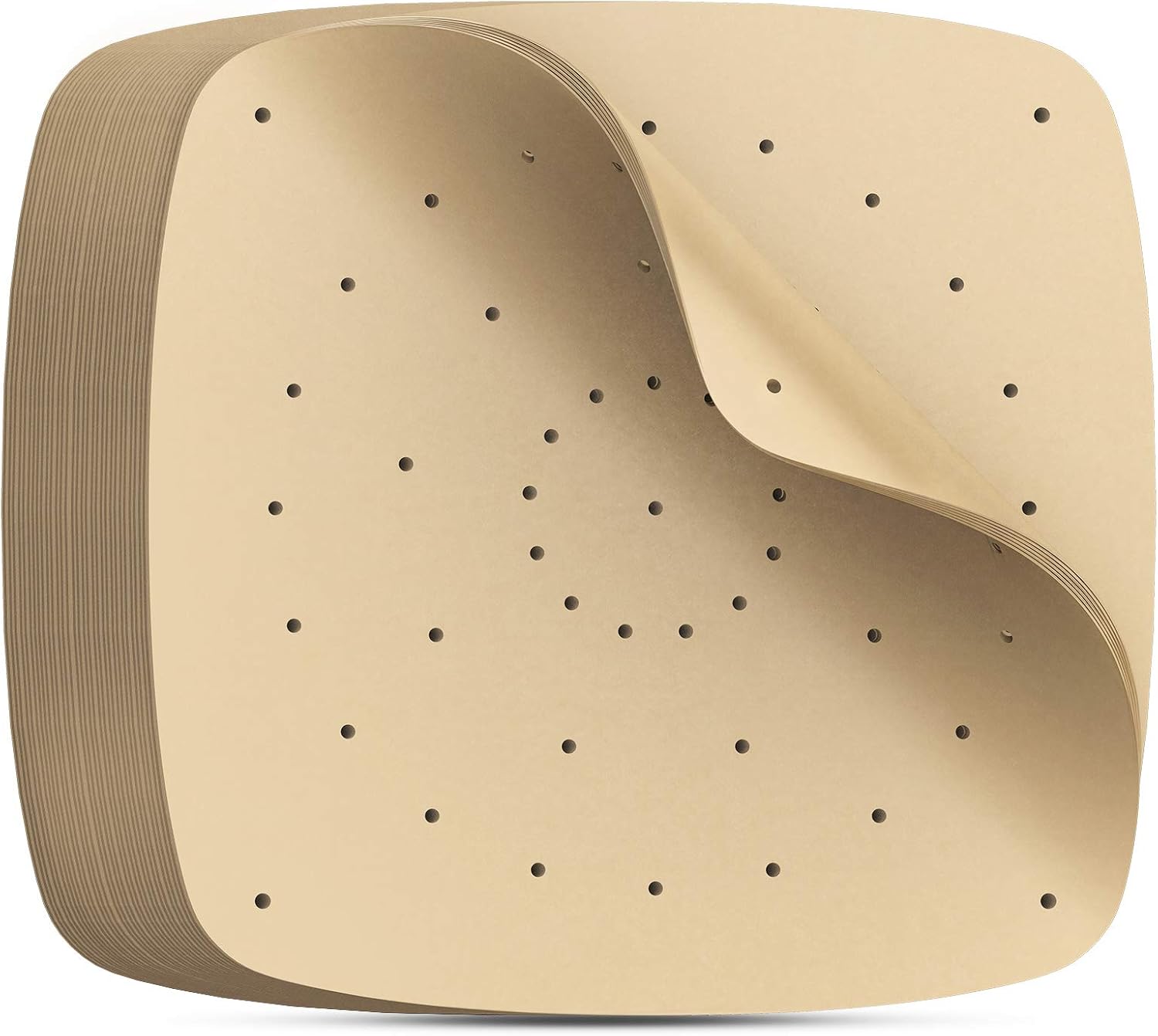 Air Fryer Liners 11 Inch, Beasea 200pcs Air Fryer Parchment Paper Unbleached Air Fryer Filter Paper Square Perforated Parchment Paper Bamboo Steamer Papers for Air Fryer and Steaming Basket