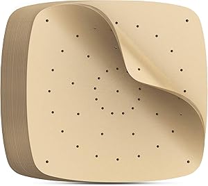 Air Fryer Liners 11 Inch, Beasea 200pcs Air Fryer Parchment Paper Unbleached Air Fryer Filter Paper Square Perforated Parchment Paper Bamboo Steamer Papers for Air Fryer and Steaming Basket