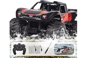 KB KAIBO Waterproof Monster Trucks for Boys, 2.4G Amphibious Rc Car, 1:16 Scale All-Terrain Rc Boat for Boys & Adults, 4WD, 2 Rechargeable Batteries, Perfect Christmas Gifts 2025 for kids-Orange