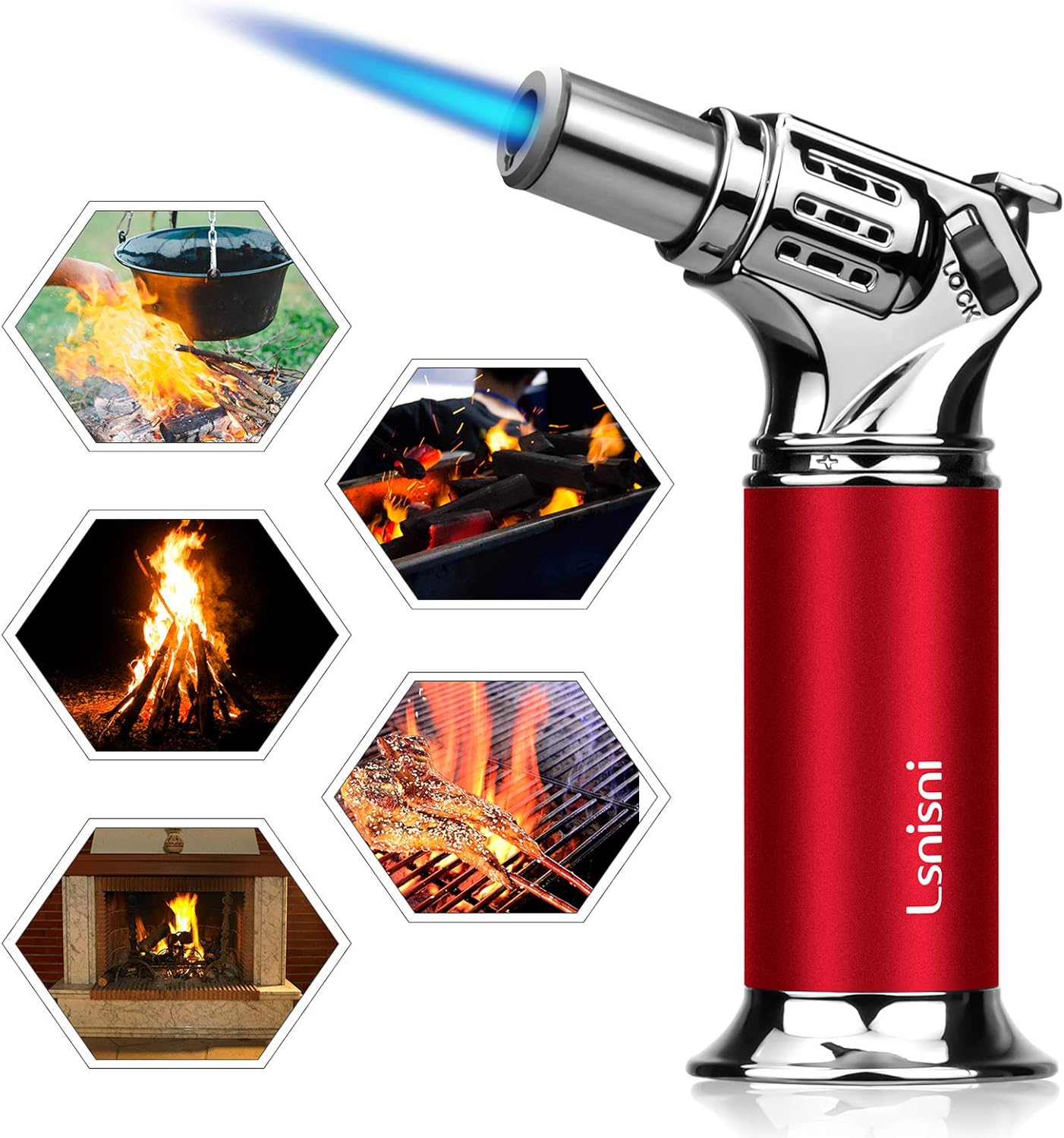 BBQ brulee Butane torch refillable kitchen torch cooking torch with