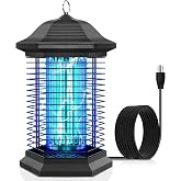 AMUFER Bug Zapper Outdoor &amp; Indoor, 18W &amp; 4400V, 1/2 Acre, 5.5-Ft Cord | 100% Improvement in Mosquito Control Effect, IPX4 Waterproof Electric Fly Zapper, Mosquito Trap for Patio, Backyard, Home