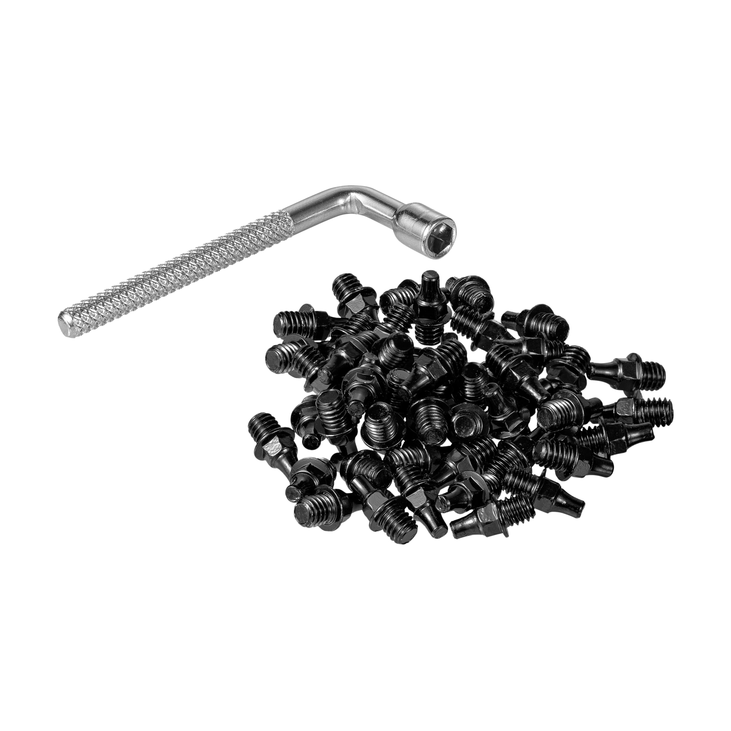 Funn 6mm Street Pin for Python, Ripper, and Mamba Pedals, 50pcs of M4 x 6mm Street Pins with a 4mm Socket Wrench (Black)