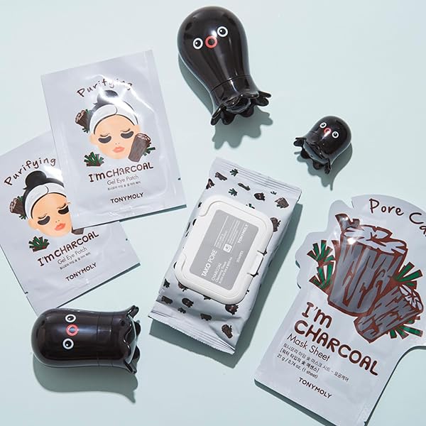 TONYMOLY TAKO PORE BLACKHEAD REMOVER SCRUB STICK CHARCOAL & DEAD SEA SALT EXFOLIATOR FOR BLACKHEADS, WHITEHEADS, PORE CLEANSING & OIL CONTROL, 0.8 OZ