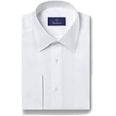 David Donahue Men's Regular Fit Boxed French Cuff Formal Shirt