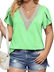 2X Womens Tops Plus Size Cute Short Sleeve Summer