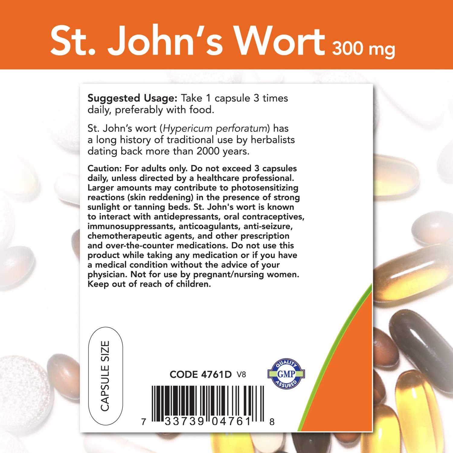 NOW Supplements, St. John's Wort (Hypericum perforatum) 300 mg, Standardized Extract, 250 Veg Capsules: Health & Personal Care