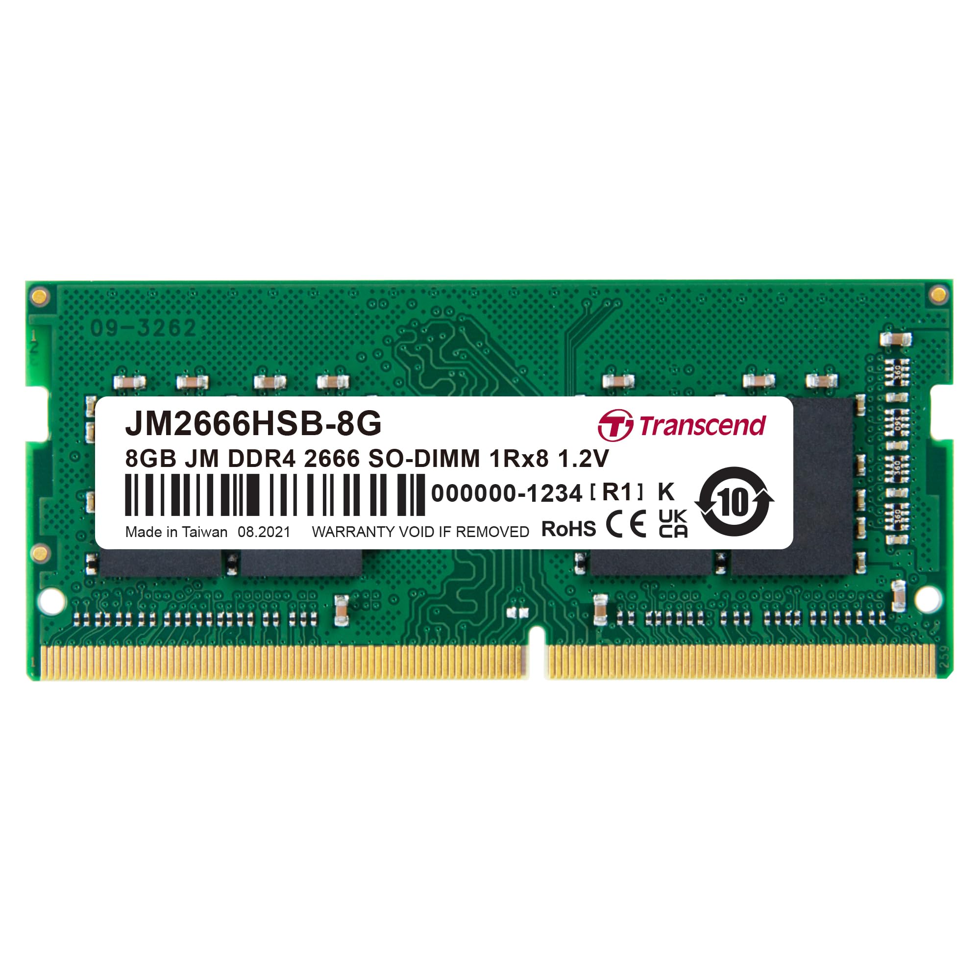Transcend 8 GB JetRAM DDR4 2666Mhz SO-DIMM 1Rx8 CL19 1.2 V