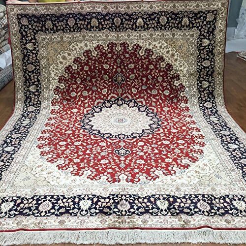 Yuchen 8'x10' Large Silk Rugs Hand-knotted Country Style Carpets Handmade