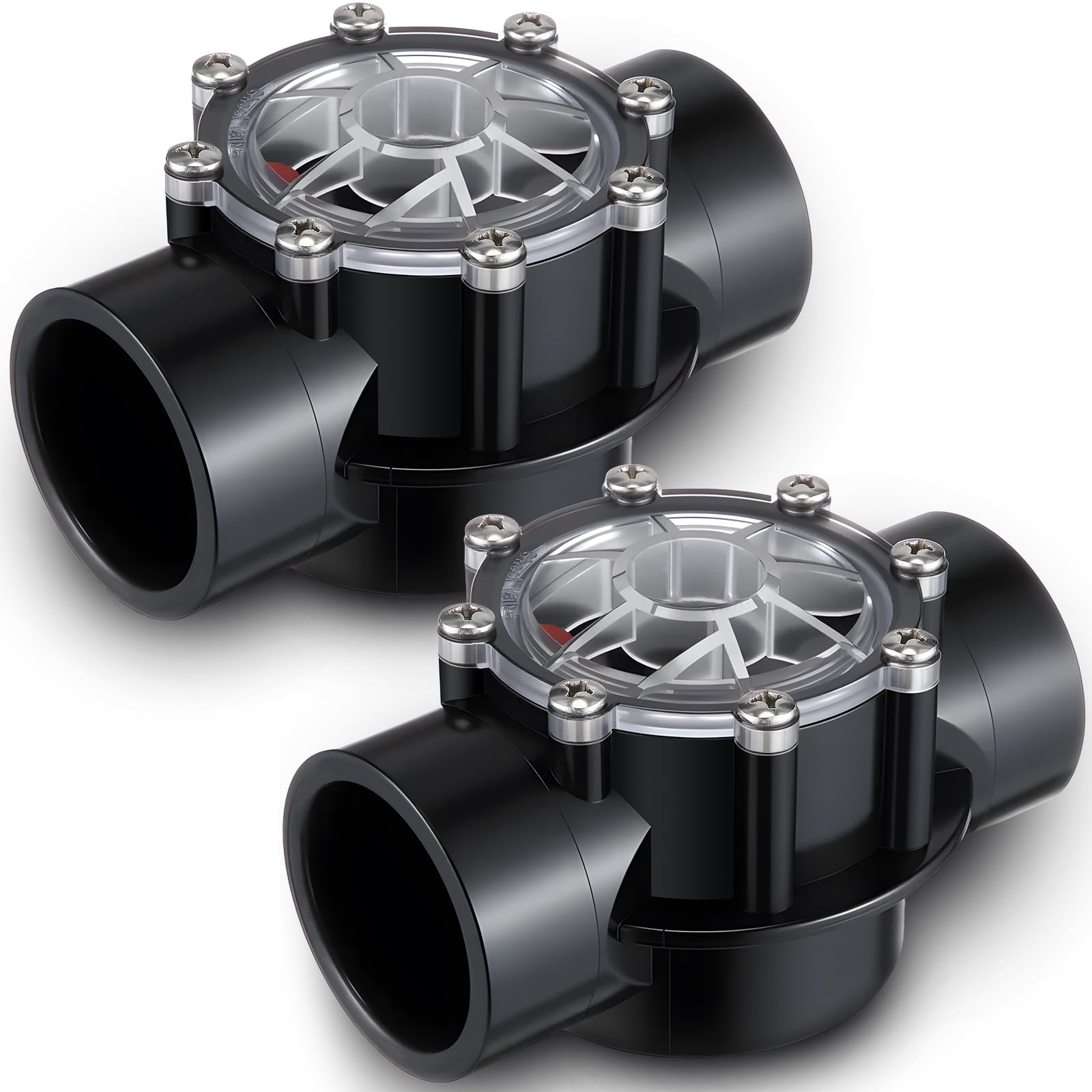 Photo 1 of Dreyoo 2 Pack Pool Check Valve Compatible with Jandy Pentair Hayward 2-Inch to 2-1/2-Inch Check Valve,180-degree Regulator Positive Seal & Non Lube Pump Flow Regulator for Swimming Pools and Spas