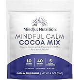 Mindful Nutrition Mindful Calm Sugar Free Hot Chocolate Mix - 40 Servings - Anti-Stress Drink Mix Powder Sleepy Cocoa Nighttime Relaxation Natural Sleep Aid