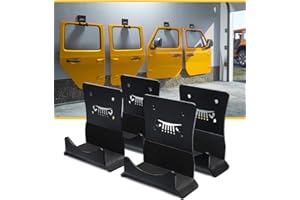 LUMENIX Heavy Duty Door Storage Hangers Bracket, Wall-Mounted Systems Kits Doors Holder Racks Compatible with 1956-2025 Jeep Wrangler CJ YJ TJ JK JKU JL JLU LJ JT (4 PCS, Animal Pattern)