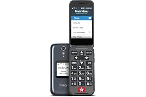 Lively Jitterbug Flip2 - Flip Cell Phone for Seniors - Not Compatible with Other Wireless Carriers - Must Be Activated Phone Plan - Graphite Flip Phone