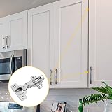 FURNIWARE 2 Pcs 35mm 110 Degree Self Close Full Overlay Cabinet Hinge Nickel view 7