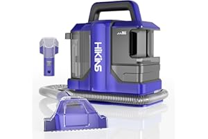HiKiNS Carpet Cleaner Machine - 450W Portable Upholstery Cleaner Stain Remover Deep Cleaner with Powerful Suction for Pets, Stairs, Car Seat and Couch,5ft Hose,16.4ft Power Cord