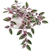 GnFlus Fake Hanging Plants in Ceramic Pot, 20 Inch Artificial Pink Ivy Leaves Plant Faux Greenery Vine Plants for Home Bedroom Office Table Shef Desk Indoor Outdoor Decor Pink