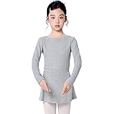 Twirbalux Girls Ballet Sweater, Ribbed Long Sleeve Girls Dance Sweater with Thumb Hole Design (Skirt NOT Inclueded)