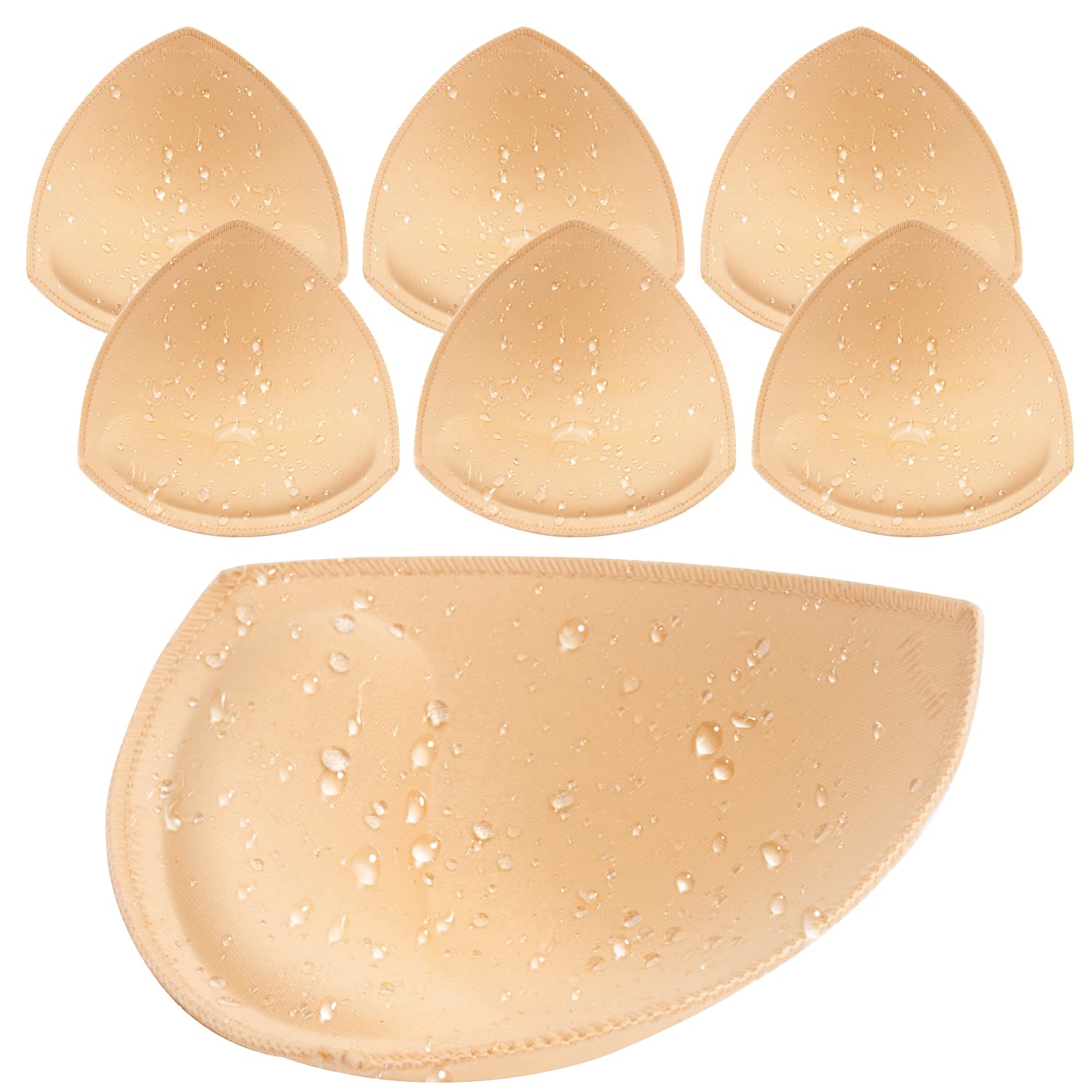 Photo 1 of Nimiah Swimsuit Pads Insert Waterproof 3 Pairs Push up Bathing Suit Cups, Durable Bra Replacement Padding for Bikini Top