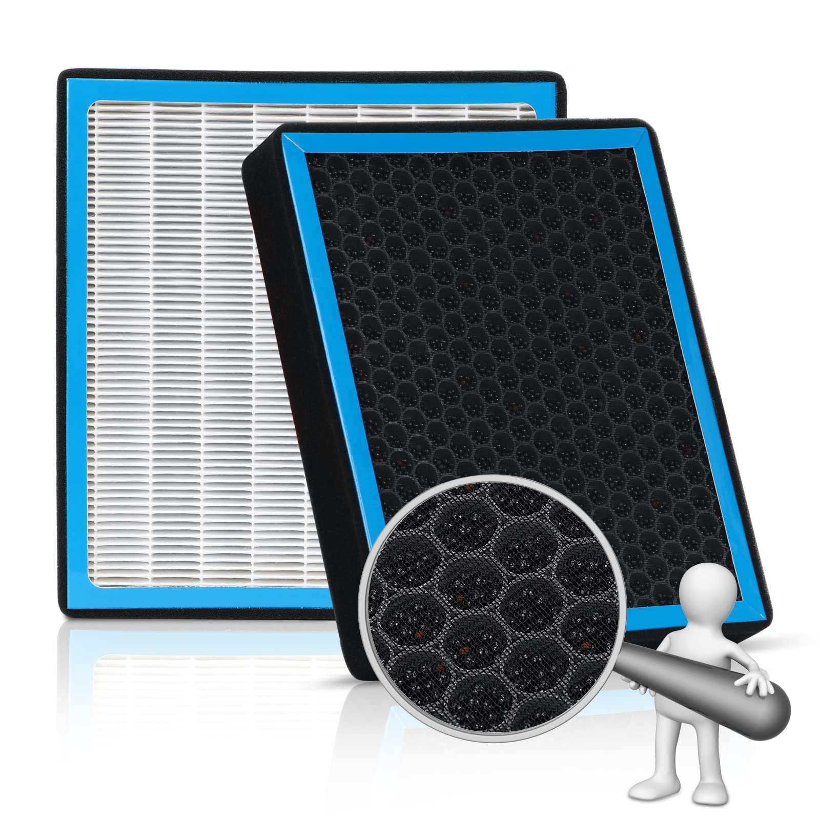 Photo 1 of KARCOCA CF11671 Cabin Air Filter HEPA Air Conditioner with Activated Carbon Replacement Cabin Air Filter Accessories Compatible with RAM MAZDA CX-7 JEEP GRAND WAGONEER 1500 2500 3500 2016-2024