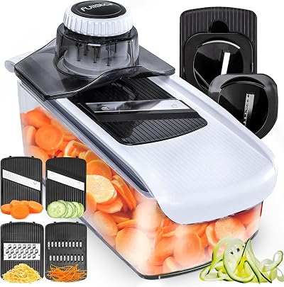 Fullstar PRO 6-in-1 Kitchen Mandoline Slicer Spiralizer Julienne White