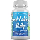 Daily Health, Coral Calcium Pure Okinawa - Marine-Grade Supplement with 72 Trace Minerals - 1475mg, 90 Vegetable Capsules (1 Month Supply)