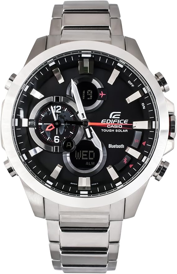 casio edifice men's bluetooth smart steel bracelet watch