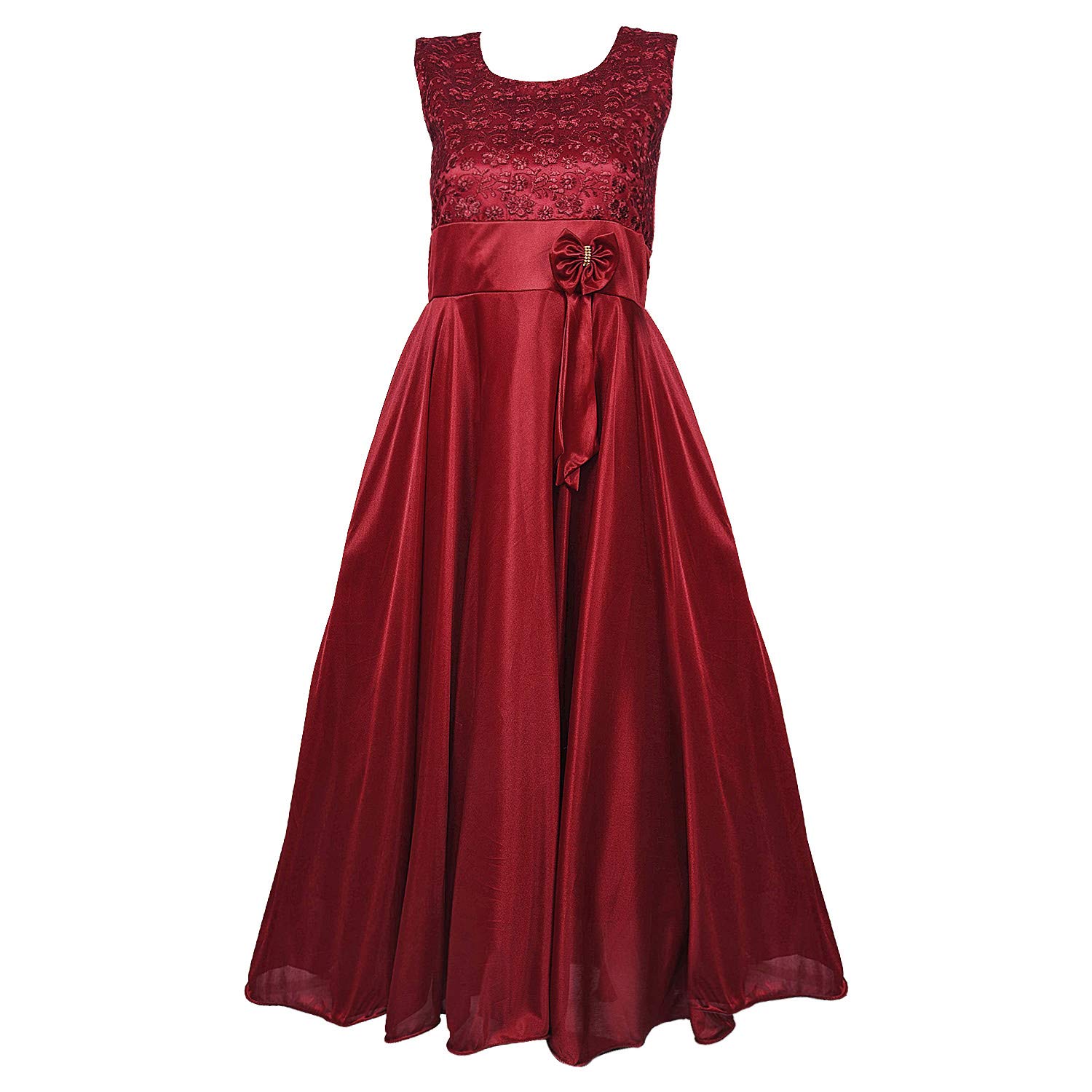 red net long frock