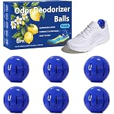 Sneaker Deodorizer Shoe Freshener Balls 6 Pack Fresh Scent | Small Spaces Odor Eliminator for Gym Bags, Cars and Lockers, Long-Lasting Odor Control, No Twist Just Drop In