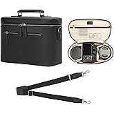 Divvia Camera Sling Bag, Waterproof PU Leather Crossbody Camera Case for Photographers, Small Shoulder Bag Compatible for Canon Nikon Sony (Black)