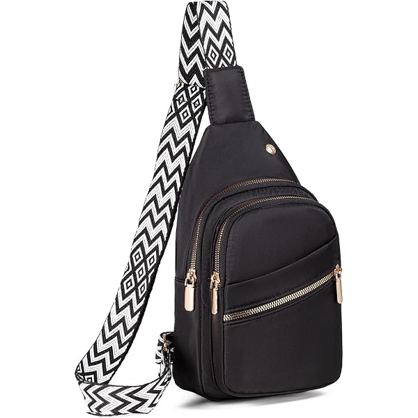 New Black Quilted Small Sling Backpack Chest Daypack Crossbody Bag Amazon.com: Javolto Sling Bag Cross Body Backpack Chest Bag  main image 2