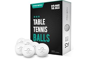 PRO-SPIN Ping Pong Balls - White 3-Star Training Table Tennis Balls | High-Performance 40+ ABS Balls | Ultimate Durability fo