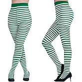 baotongle 2 Pairs Nylon Striped Tights for Girls Opaque Stripe Pantyhose Halloween Christmas Cosplay Hose for girls 71-115Ibs