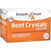 Instant Ocean Reef Crystals Reef Salt for Reef Aquariums, 200 Gallons | Formulated For Reef Aquariums, Extra Calcium, Vitamins &amp; Trace Elements, Promotes Growth Of Coral, Anemones &amp; Invertebrate