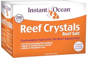 Instant Ocean Reef Crystals Reef Salt For 200 Gallons, Enriched Formulation For Aquariums, 25600 Fl Oz (Pack of 1)