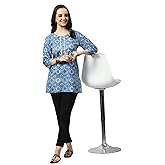 AnjuShree Choice Women Indian Cotton Short Kurti Tunic | ORDER 1 SIZE BIGGER