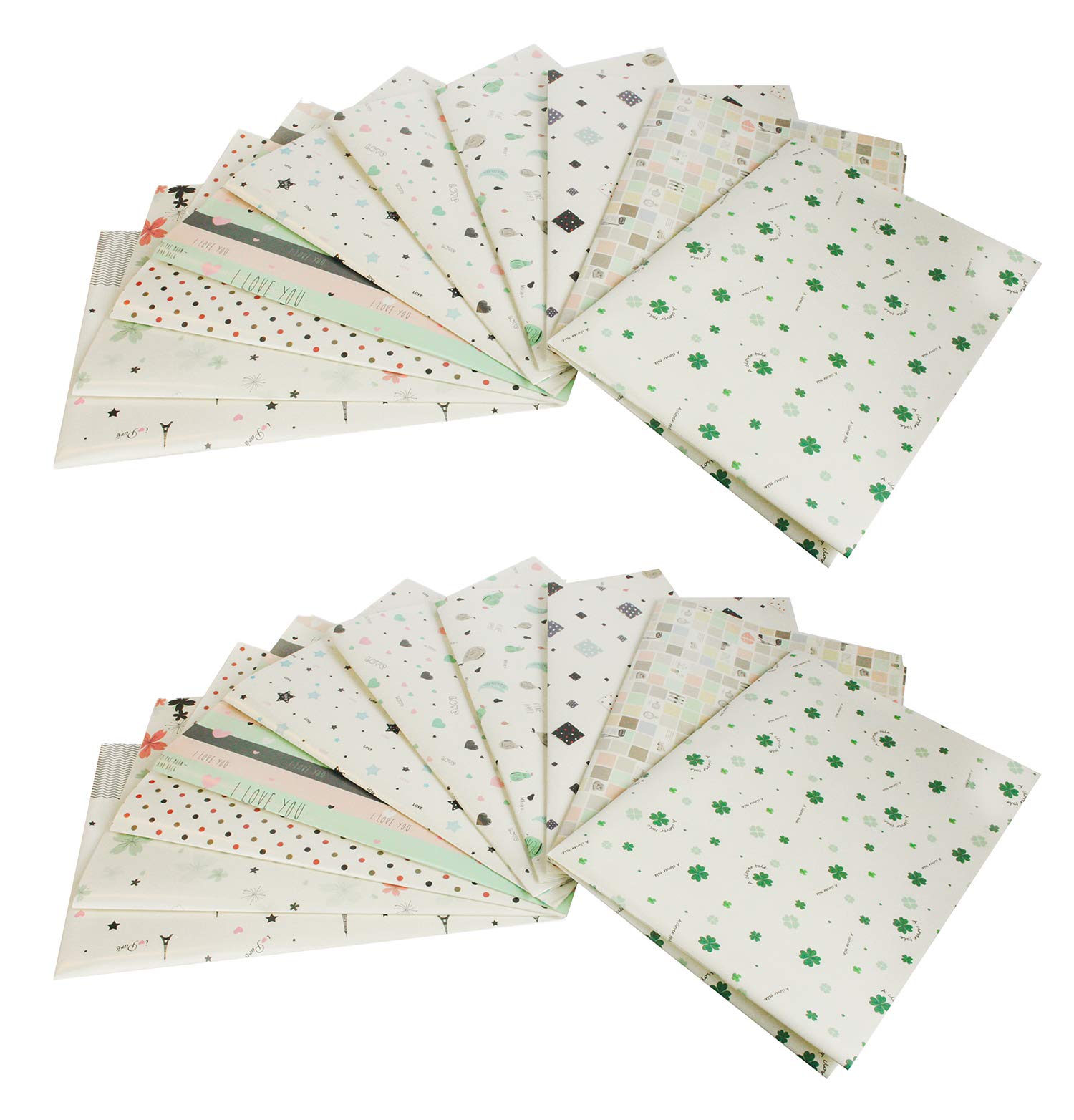 Emartbuy Premium Wrapping Paper Pack of 10 – 50x75 cm Flat Gift Wrap for Birthday, Anniversary, Wedding, Crafts, Scrapbook – Assorted Decorative Designs for All Occasions – Design 3