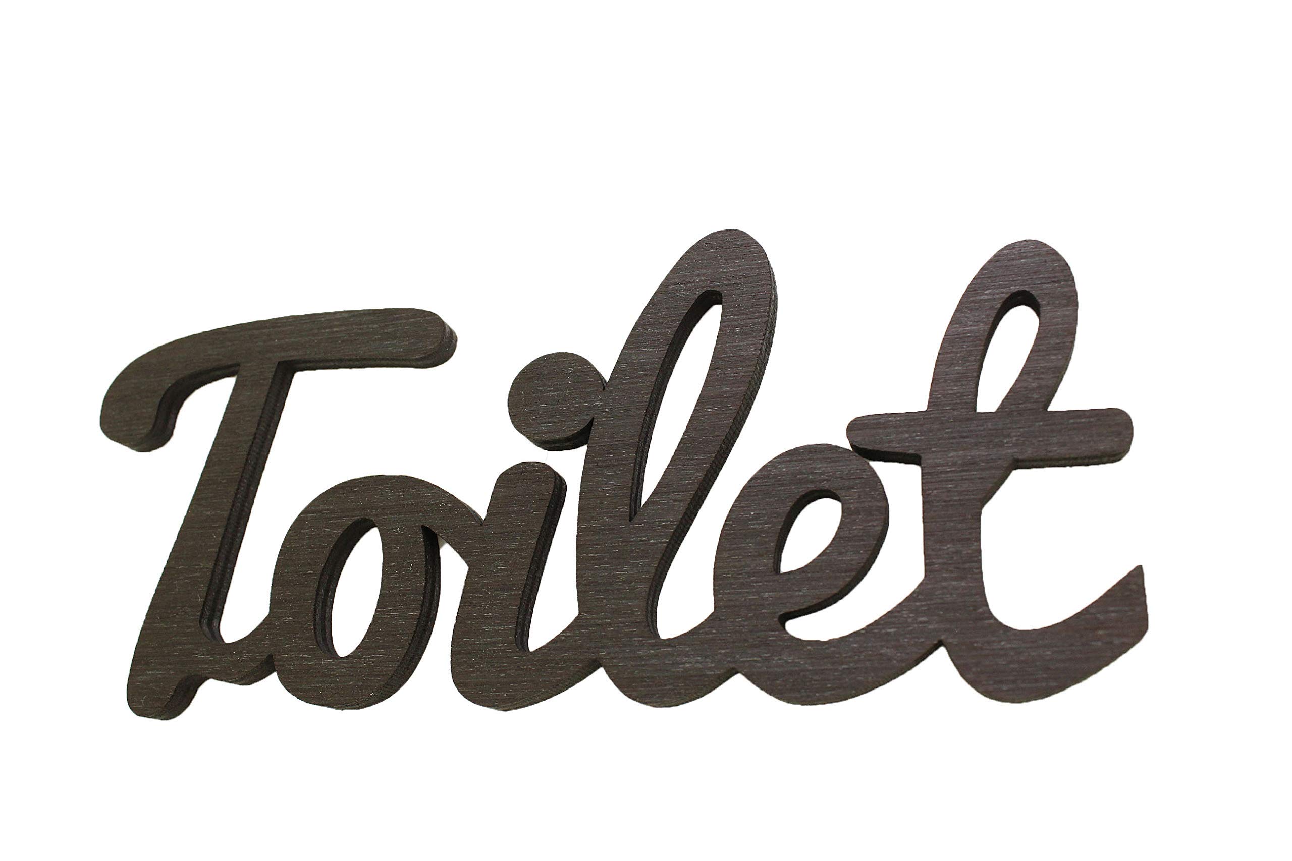Toilet Door Sign for Home or Public Venue Bar Restaurant Cinema Cafe, PA200 (Vintage Black, L17/H7)