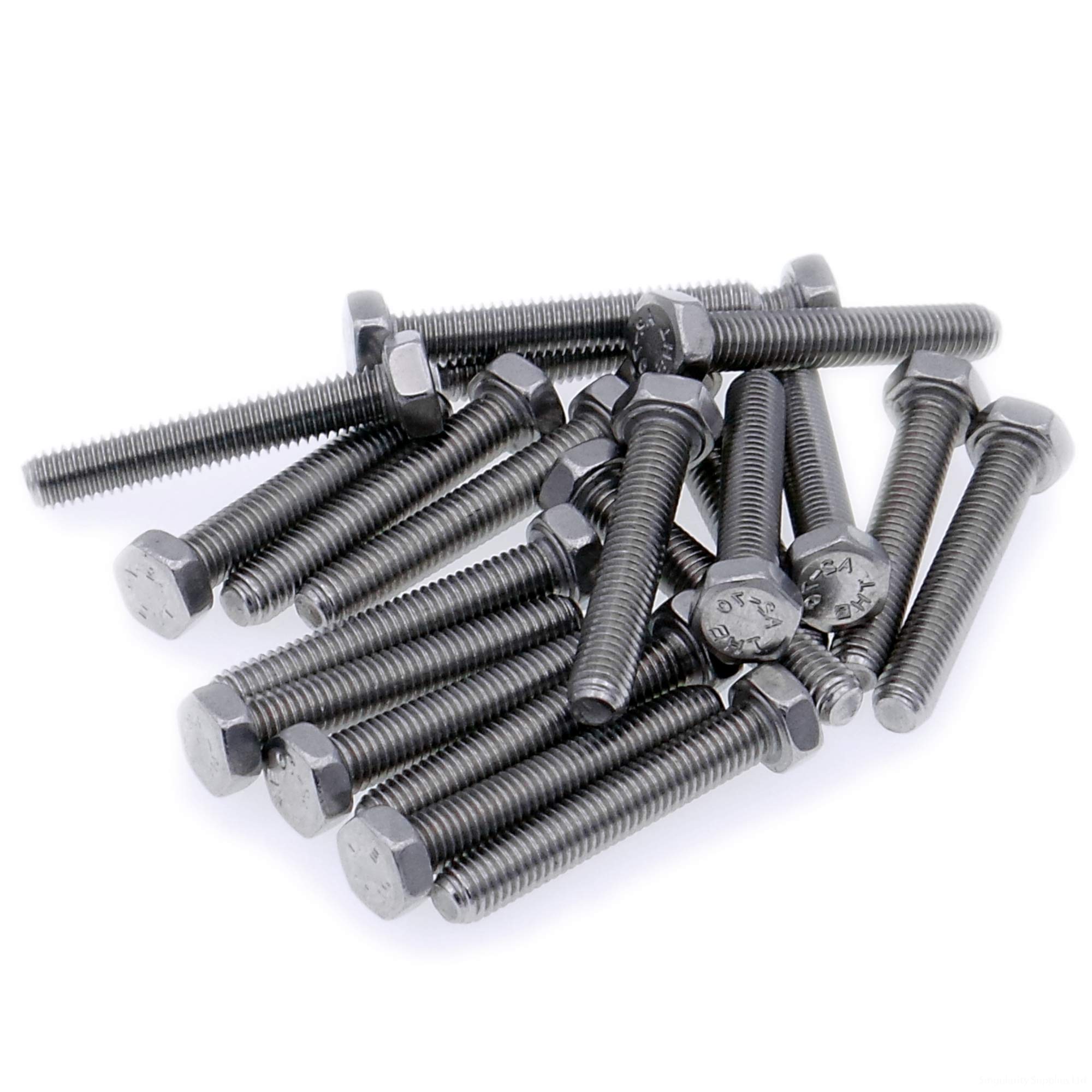 M4 (4mm x 22mm) Hex Bolt (Fully Threaded Setscrew) - Stainless Steel (A2) (Pack of 20)