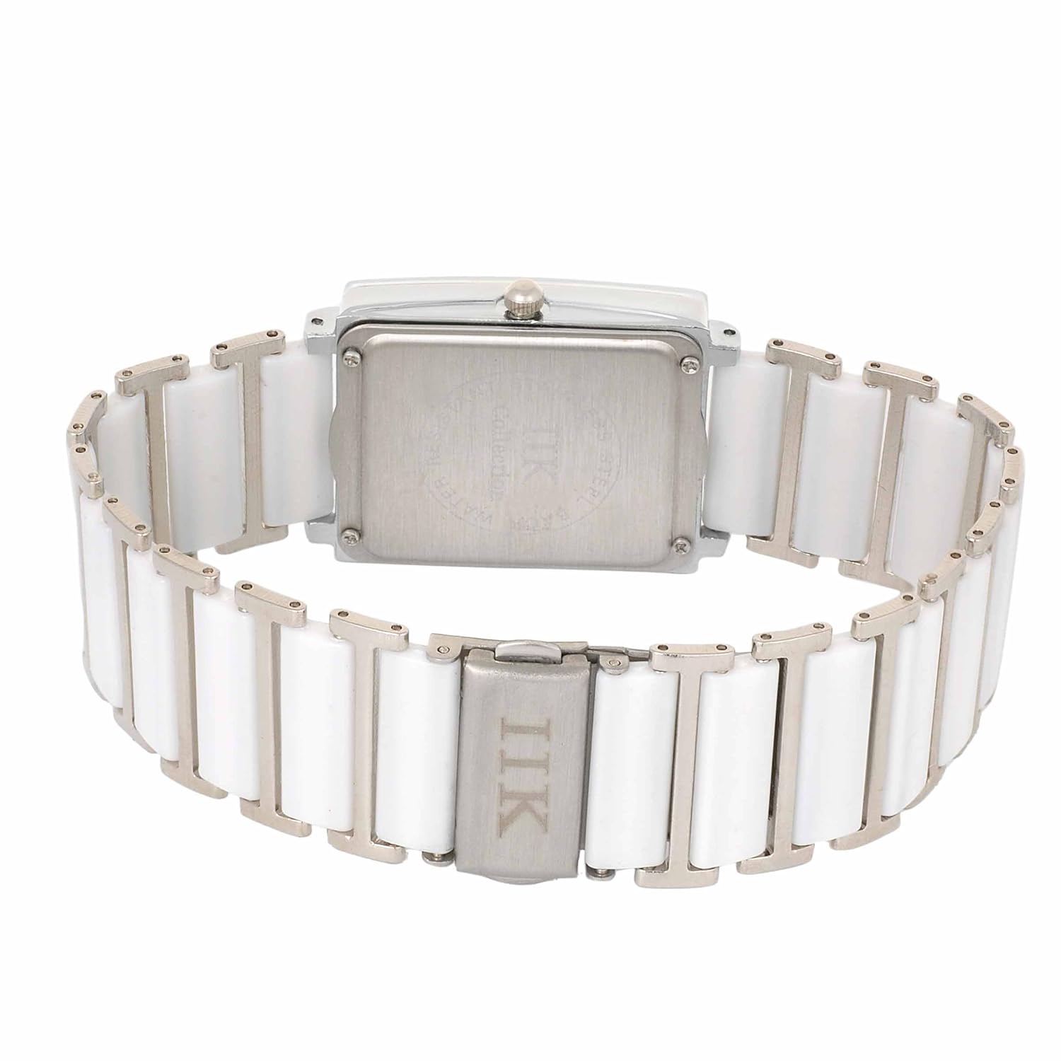 iik collection analog white dial watch men & women-iik-080m