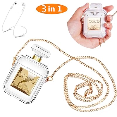 Jocci for Airpods 1 & 2 Case، Cute Funny Designer Character Soft Design Airpod Cover، Kawaii Fun Cool Keychain Lanyard Design Skin، Fashion Luxury Bottle Girly Case for Girls Teens Girl Air pods (Coco)
