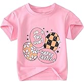 BOUTIKOME Toddler Girls Easter Eggs Shirts Baby Happy Easter T-Shirt Kids Tees Short Sleeve Tops Summer Clothes