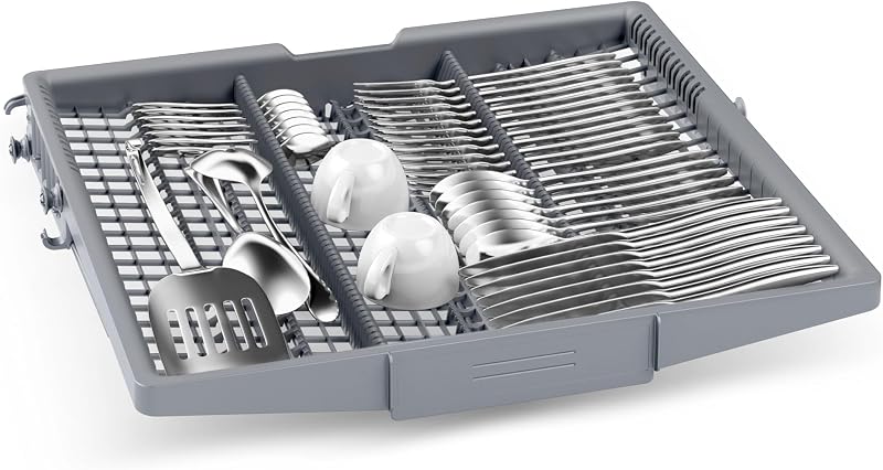 - Lavavajillas de libre instalación, 60 cm de ancho, Tercera bandeja para cubiertos, Home Connect, 13 servicios, Media Carga, acero antihuellas, 3VS6362IA