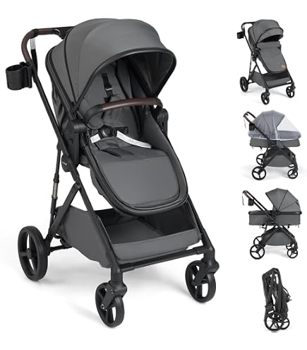 Amazon.com : BABY JOY 2 in 1 Convertible Baby Stroller, High
