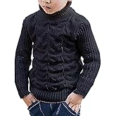 YETANLID Baby Boys Turtleneck Knit Sweaters Toddler Girls Soft Warm High Collar Pullover Sweater Size 1-8T