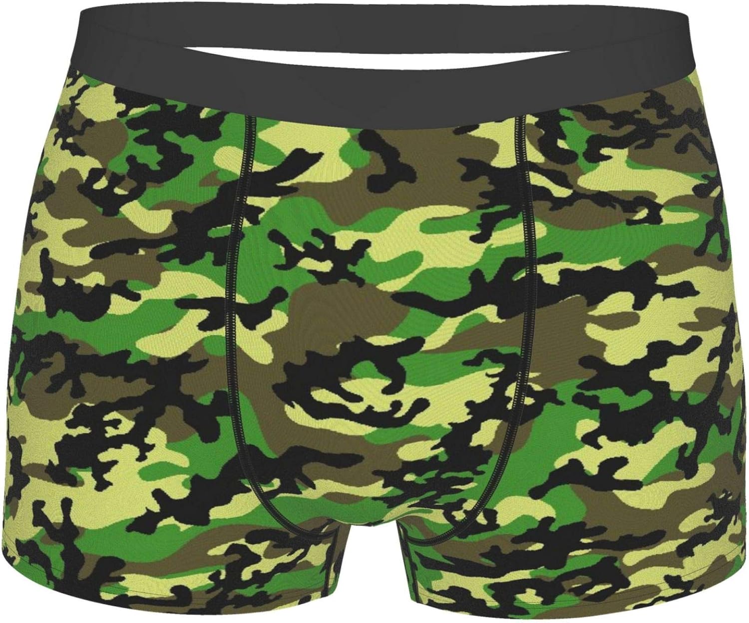 Men's Underwear, Classic Woodland Camo Pattern,Boxer Briefs Breathable