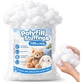 RAINFLOW 7.05oz Polyfill Stuffing, Polyester Fiber Fill for Stuffed Animals | Soft Polyester Filling for Stuffed Animals, Pillows, Plush Dolls, Cushions, Crochet Projects, Clouds and DIY Craft Supplies